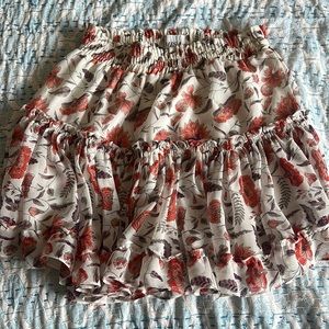 MISA Skier red purple floral